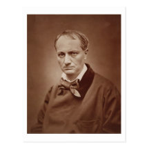 Charles Baudelaire (1821-67), French poet, portrai Postcard