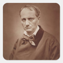 Charles Baudelaire (1821-67), French poet, portrai Stickers