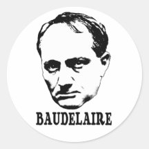Charles Baudelaire Round Stickers