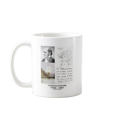 Charles Darwin (Darwin HMS Beagle Phylogenetics) Coffee Mug by wordsunwords