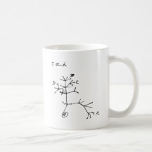 Charles Darwin - I Think (Black) Mug