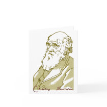 Charles Darwin. Note card