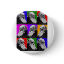 Charles Darwin Pop Art Gifts for All Ages Pinback Button