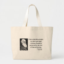 Charles Darwin Quote 6b Tote Bags