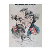 Charles Dickens astride the English Channel Postcards