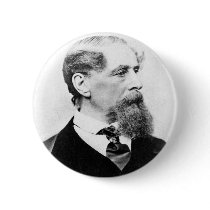 Charles Dickens Photo Pinback Button