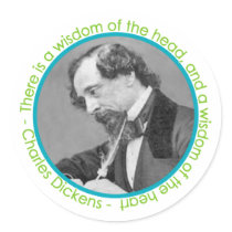 Charles Dickens Portrait With Quote