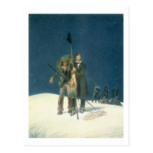 Charles Fellows with William Hawes, Plants a Baton Postcard