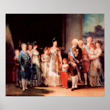 Charles IV of Spain and His Family by Goya Poster