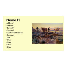 Charles M. Russell payant le violoneur (1919) Cartes De Visite Professionnelles