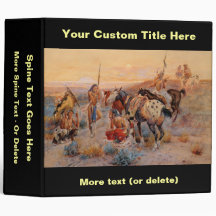 Charles M. Russell's First Wagon Tracks (1908) Vinyl Binders