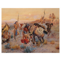 Charles M. Russell's First Wagon Tracks (1908)