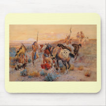 Charles M. Russell's First Wagon Tracks (1908) Mousepad