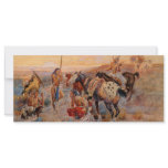 Charles M. Russell's First Wagon Tracks (1908) Rack Card Template