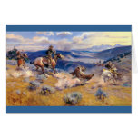 Charles M. Russell's Loops and Swift Horses (1916) Greeting Card