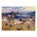 Charles M. Russell's Loops and Swift Horses (1916) Greeting Card