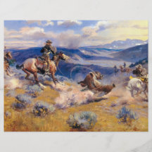 Charles M. Russell's Loops and Swift Horses (1916) Full Colour Flyer