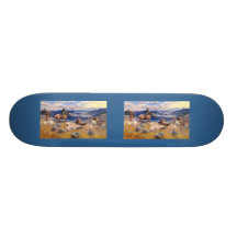 Charles M. Russell's Loops and Swift Horses (1916) Custom Skate Board