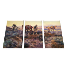 Charles M. Russell's Paying the Fiddler (1919) Stretched Canvas Prints