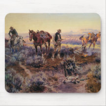 Charles M. Russell's Paying the Fiddler (1919) Mousepad