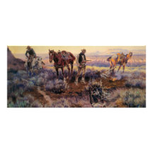 Charles M. Russell's Paying the Fiddler (1919) Full Color Rack Card