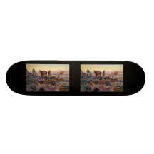 Charles M. Russell's Paying the Fiddler (1919) Skate Board Deck