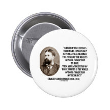 Charles Sanders Peirce Effects Objects Conception Pinback Buttons