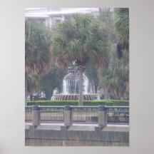Charleston Fountain Poster