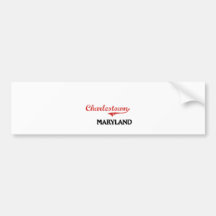 Charlestown Maryland City Classic Bumper Sticker
