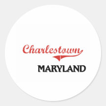 Charlestown Maryland City Classic Round Sticker
