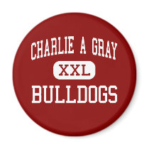 Charlie A Grey - Bulldogs - Middle - Moultrie Magnet