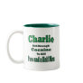 Charlie Cocaine and Two and a half Men Coffee Mug