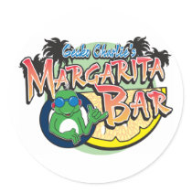 Charlie Geckos Margarita Bar Round Stickers