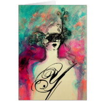 CHARM MONOGRAM / Happy New Year Celebration Card