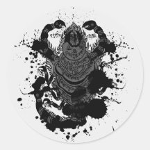 Charme de scorpion adhésif rond
