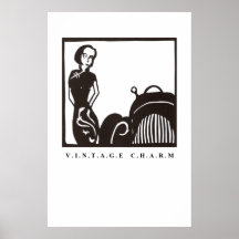 Charme vintage affiche
