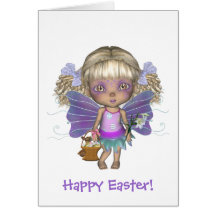 Charmed Little Oddlings Rainbow Fairy Easter Card