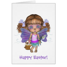 Charmed Little Oddlings Rainbow Fairy Easter Card