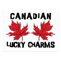 Charmes chanceux canadiens carte postale