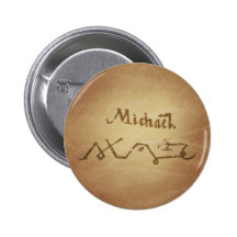 Charmes magiques de magie de protection de Michael Badge Avec Épingle