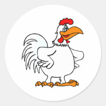 Charmichael Chicken Round Stickers