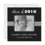 Charming Black Custom Graduation Announcement