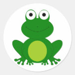 Charming cartoon frog stickers