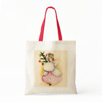 Charming Christmas Girl Canvas Bags