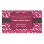 Charming  Dog Bones -  Mauve Great Pets Business Cards