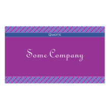 Charming Dots And Stripes Collection (Blue) Business Card Templates