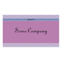 Charming Dots And Stripes Collection (Blue) Business Card Template