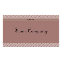 Charming Dots And Stripes Collection (Brown) Business Card