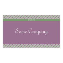 Charming Dots And Stripes Collection (Green) Business Card