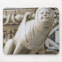 Charming Gargoyle on Medieval Buildings Mousepad